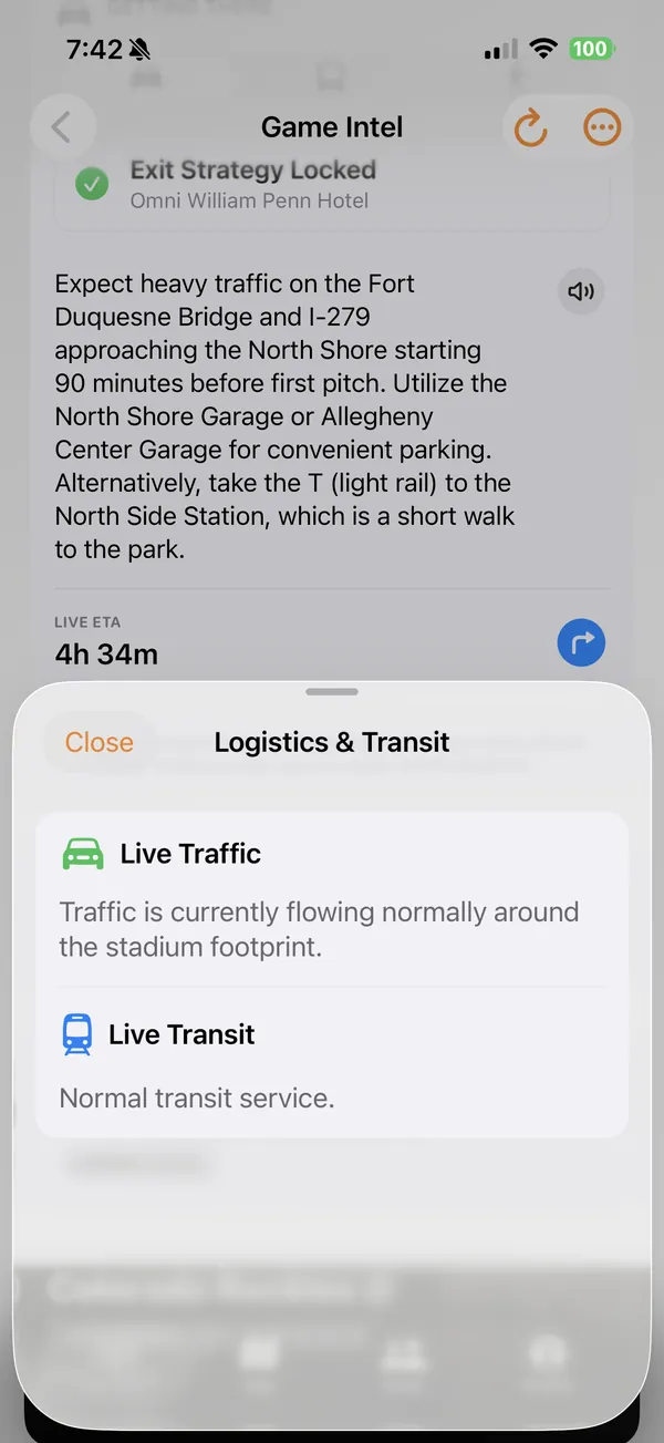 Logistics and transit sheet